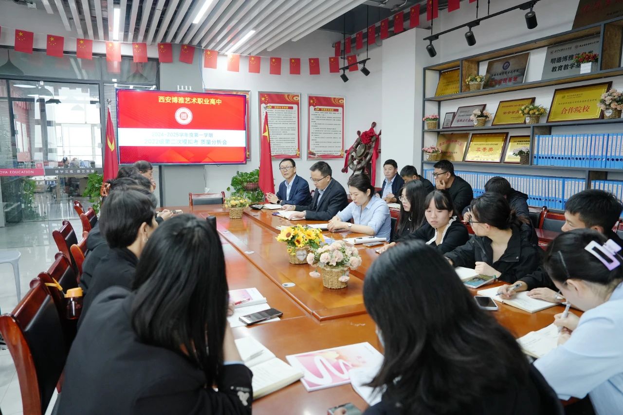 析明方向 思促提升 | 西安博雅艺术职业高中召开月考教学质量分析会