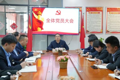 西安博雅艺术职业高中党支部召开学习贯彻“两会精神”、“中央八项规定精神”全体党员大会