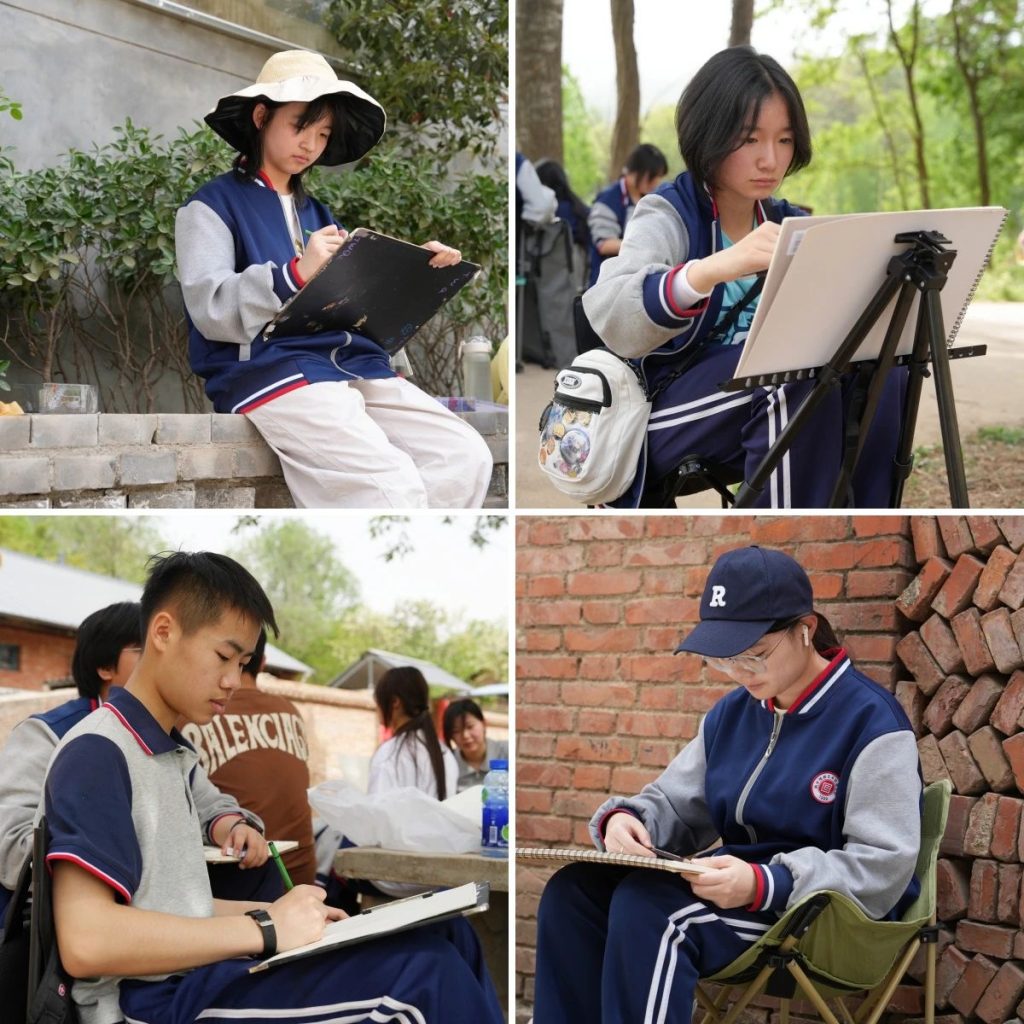 【启程秦岭·寻迹乡野】​——西安博雅艺术职业高中写生首日纪实：以自然为师，定格秦岭印象
